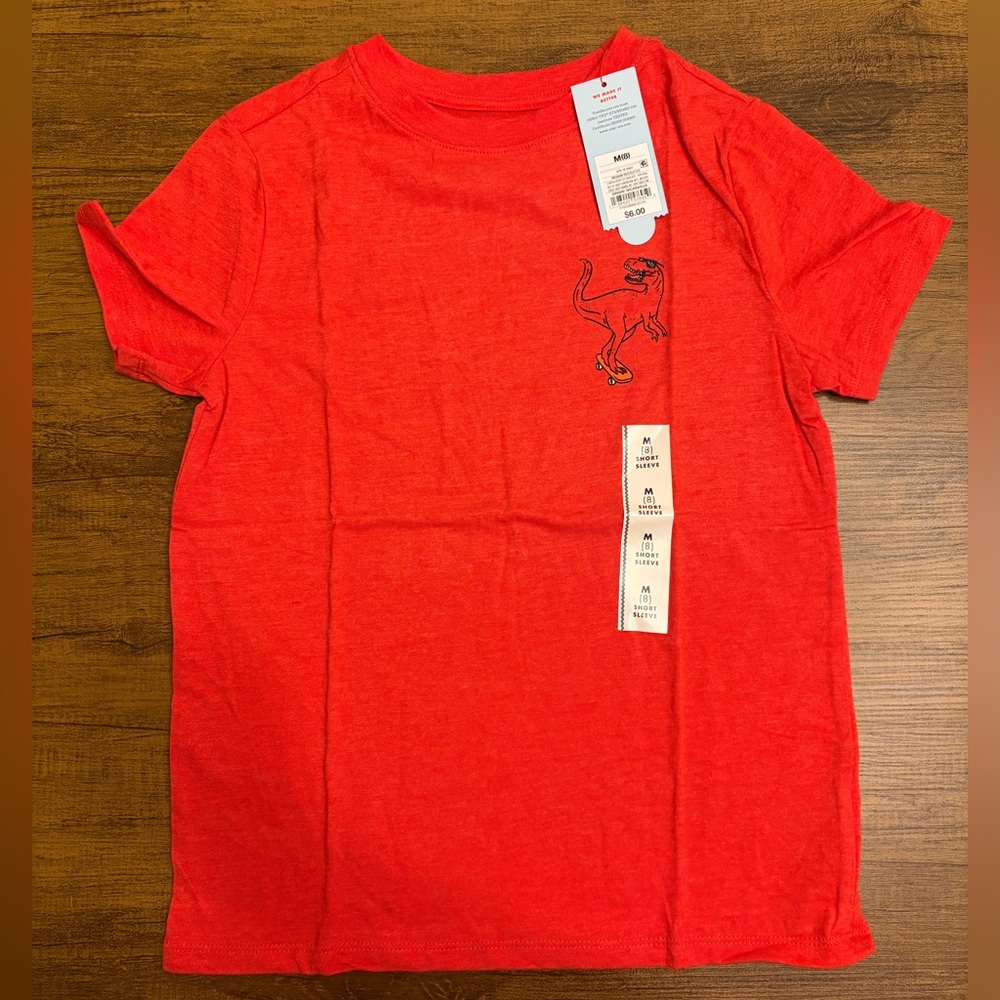 Jellybean Shorts & Cat & Jack Red Short-Sleeve Dino Shirt - Picture 2 of 5